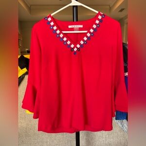 🛍️NYGARD 🔴Blouse XS 👚Color Red.💯